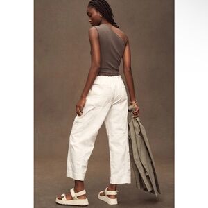 PILCRO UTILITY DRAWSTRING POCKET PANTS, Ivory, XS, NWT